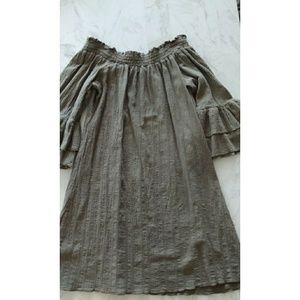 Arrived 🎑 Olive tube cold shoulder dress